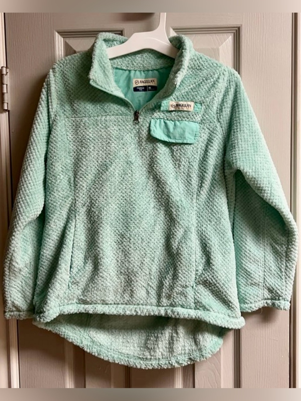 Magellan Outdoors Kids Mint Green Fleece Pullover Hoodie Jr’s XL